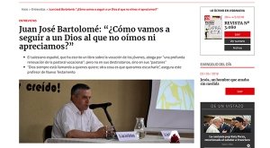“Dios siempre está llamando a quienes quiere”: Juan José Bartolomé